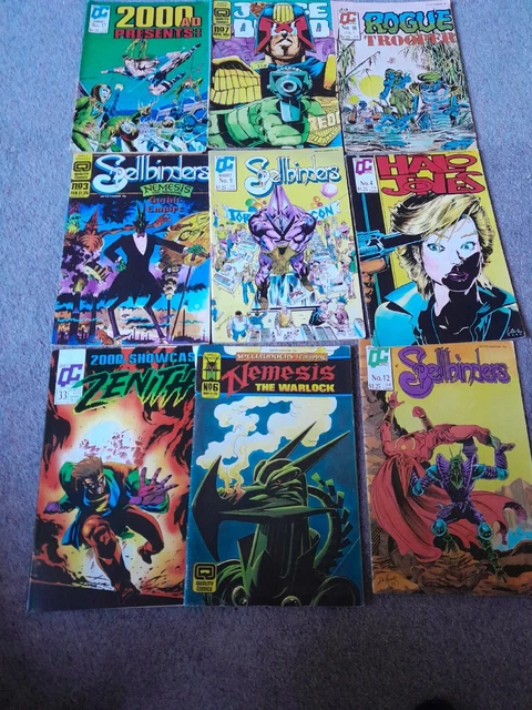 Qiality Comics Bundle : 9 Comics : Judge Dredd Halo Jones Spellbinders