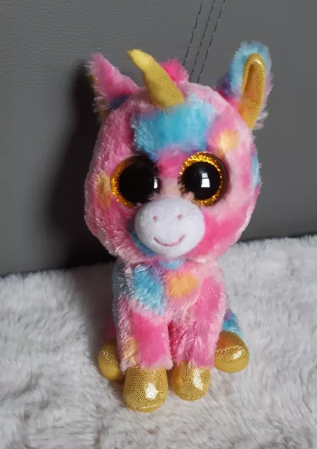 Ty Beanie Boo Plush - Fantasia The Unicorn 15cm ty Silk Girls Soft Plush Toy