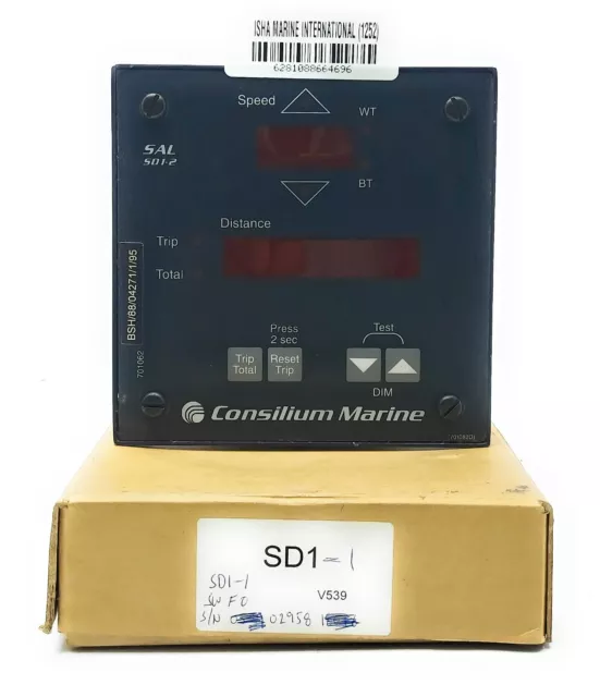 Consilium Marine Sal SD-2 701062D BT / Wt Vitesse Et Distance Écran D'Affichage