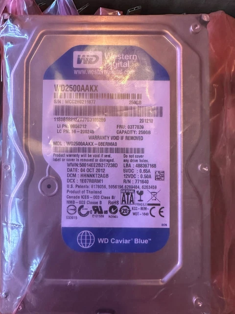 Job Lot of 12 x Western Digital 250GB 3.5" SATA HDDs - WD2500AAKX