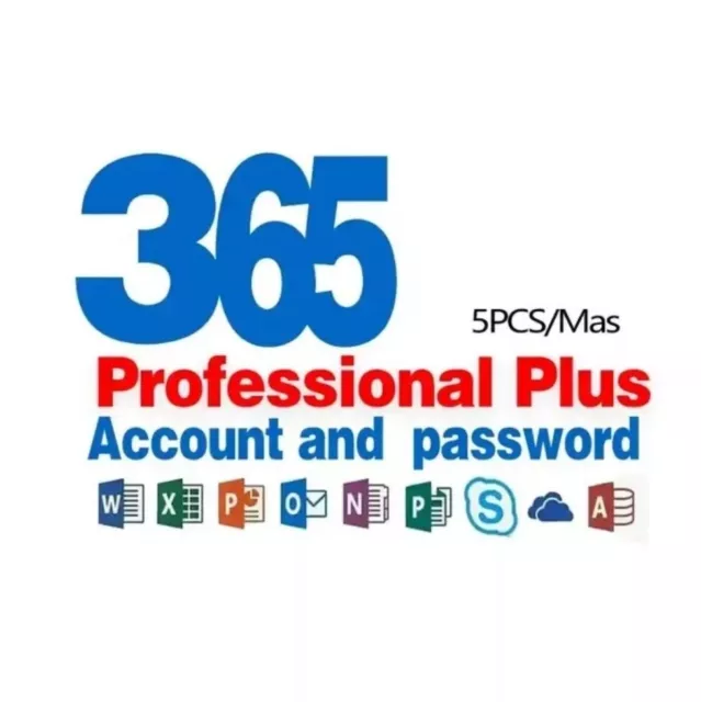 365 Pro Plus (Office 365) 5 Geräte 1 Jahr deutsch NEU, Abo als Konto