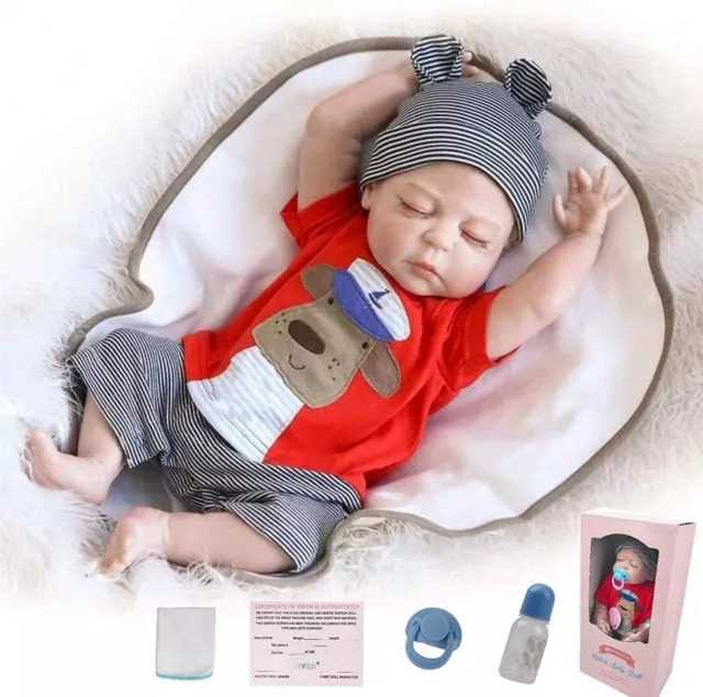 20" Reborn Dolls Baby Full Body Vinyl Silicone Lifelike Newborn Doll Xmas Gifts