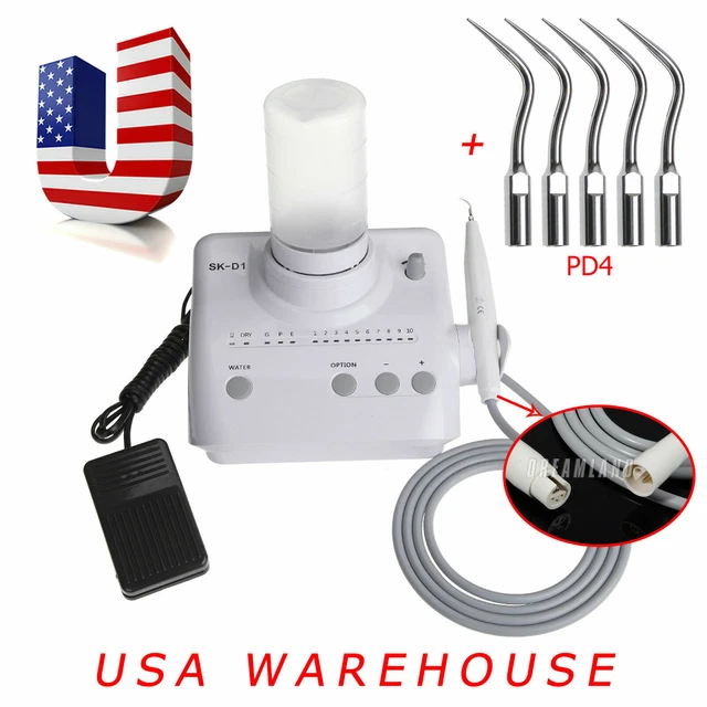 Dental SK-D1 Ultrasonic Electric Scaler Compatible w/ DTE SATELEC & 5pcs Tip PD4