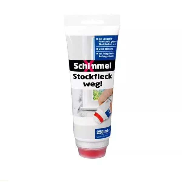 SchimmelX Ausbesserungsfarbe Schimmelfarbe Stockfleck-Weg deckend 250ml PUFAS