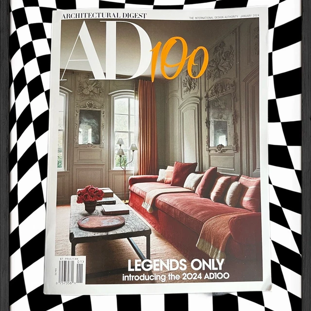 ARCHITECTURAL DIGEST 100 Magazine Jan 2024 Legends Only NEW AD100 £7.09