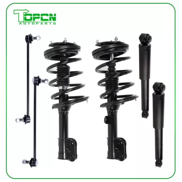 For 2007-2009 Santa Fe Front Struts w/Coil Spring Rear Shock Absorbers Sway Bars