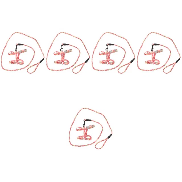 5 piezas Walking Use Pet Cat mazo de cables ajustable gato a prueba de escape lino en