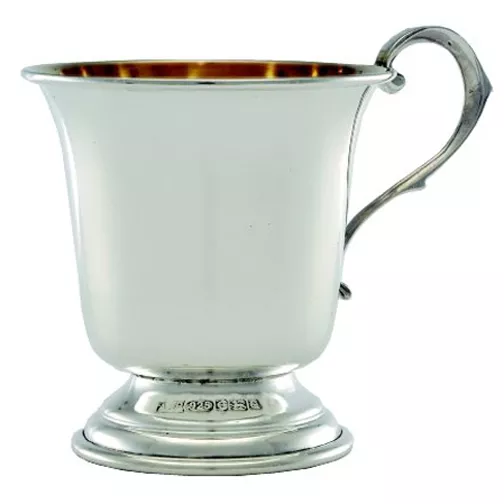 Silver Christening Cup. Hallmarked Sterling Silver Christening Mug. English Made