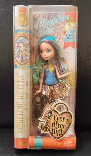 Ever After High ~ MADELINE HATTER (MIRROR BEACH) DOLL ~ MATTEL ~ Retired