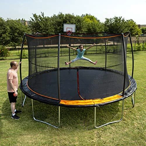 15 ft. Trampoline 7 Legs/ 7 Poles with Safety Enclosure System & Bonus