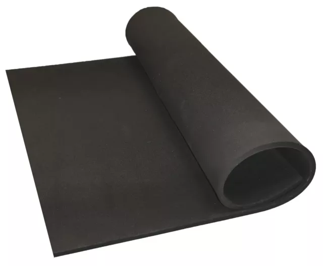 Black Neoprene Plain Sponge/Foam Rubber Sheet X 1.5Mm - 25Mm Thick Various Sizes