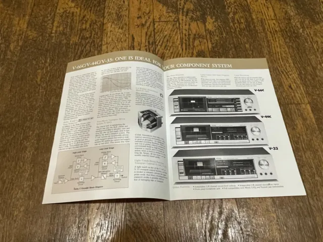 Vintage TEAC V 66C 44C 33 Stereo Cassette Deck Brochure Catalog 2