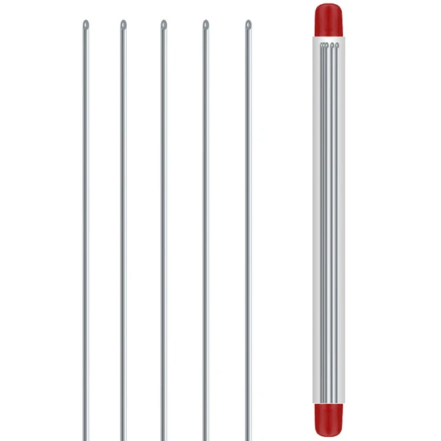 5pcs Hollow Earthworm Hooking Needle Worm Penetrate Needles Fishing Accessories