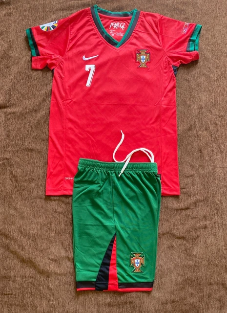 PORTUGAL EURO 2024 home jersey Ronaldo Soccer Uniform For Kids Large