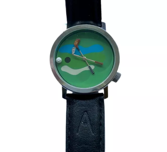 AKTEO Armbanduhr Unisex GOLF-Motiv J-C Mareschal Design trendiger Zeitmesser