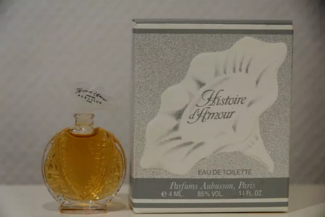 flacon miniature 1x HISTOIRE D'AMOUR parfums Aubusson 4ml.verre collection boite