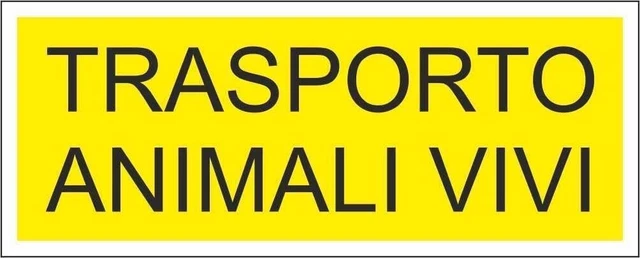 Cartello Triangolare 'Trasporto Animali Vivi' Per Furgoni - Plastica, Da Applicare Su Veicoli