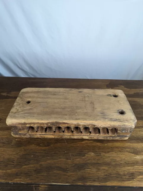 Wooden 10 Cigar Mold Press Old Tobacco Factory Tool Tobacciana Antique Primitive