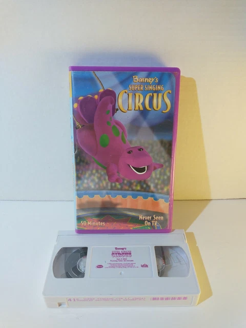 Barney Super Singing Circus Vhs 2000 Clamshell Dincan Brannan Tim Barney Super Singing Circus Vhs 2000 Clamshell Dincan Brannan Tim