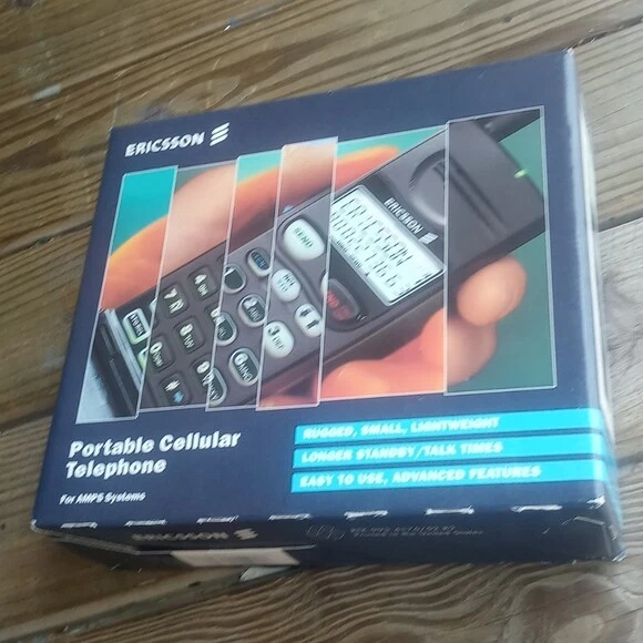 Rare Vtg Cell Phone Ericsson AH630 Original Box Paperwork Battery Charger