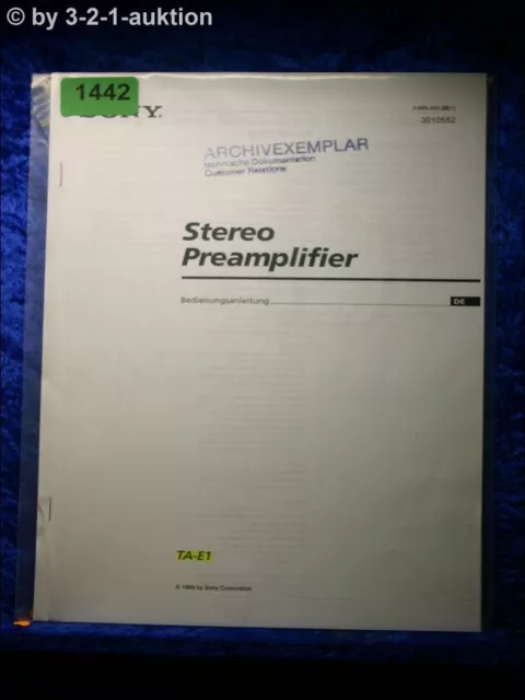 Sony Bedienungsanleitung TA E1 Pre Amplifier (#1442)