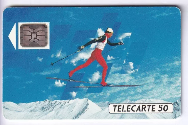 VARIETE TELECARTE FRANCE .. 50U F205Ab SC5 T6 SKI FOND IMP.34896 UT/TBE C.130€