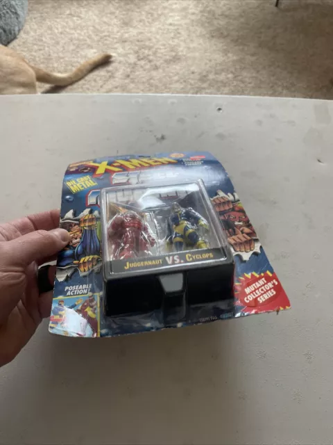 Vintage Toybiz 1994 Marvel X-Men Steel Mutants Juggernaut vs Cyclops New 3