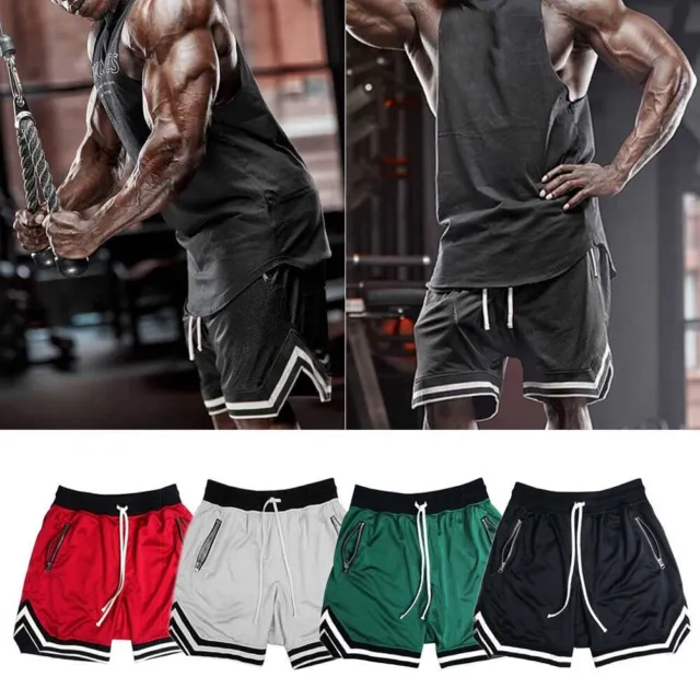 Pantalones Cortos De Baloncesto Para Hombre Pantalones Deportivos Bolsillos <