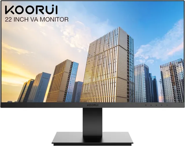 KOORUI 24'' FHD (1920 x 1080p) 75Hz Office Monitor,with HDMI VGA Port,  Black, New 24N1A 