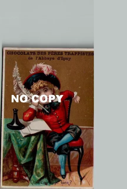 Chromo  Chocolat des PERES TRAPPISTES - L'ECRIVAIN