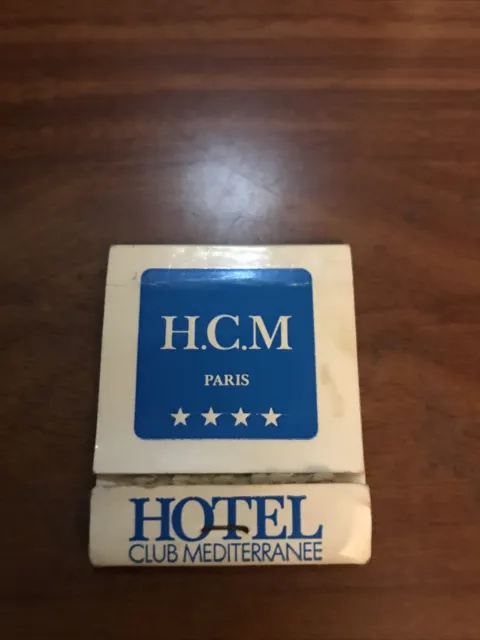 Vintage Empty Matchbook From The H.C.M Hotel Paris 🇫🇷