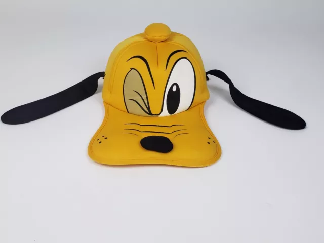 Disney Parks Pluto Hat with Ears Cap Adult Size Cosplay Plush Dog Face Character