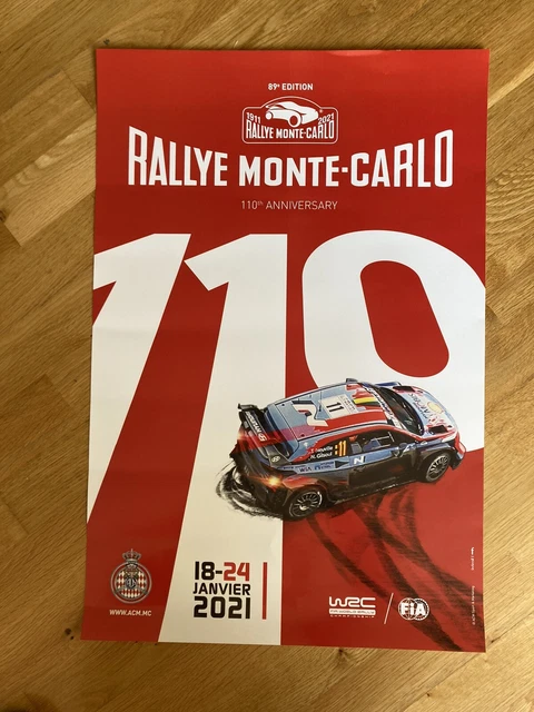 Affiche Poster Rallye Monte Carlo 2017 - WRC - Sports Automobiles