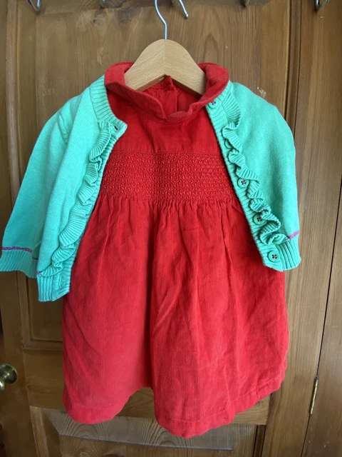 Baby Girls 2pc Cord And Cardi Dress Set Age 3-6 Months From Marks And Spencer...