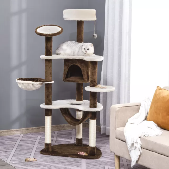 Cat Scratching Tree Bed Condo House Furniture Post Bed Toys
