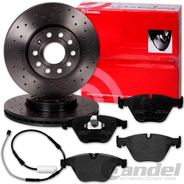 DISCHI FRENO FORATI BREMBO 330mm + PASTIGLIE ANTERIORI adatti per BMW Serie 3 E90-E93