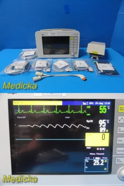 2011 Siemens Infinity Delta Ref MS18597 Patient Monitor W/ PSU & Leads ~ 32194