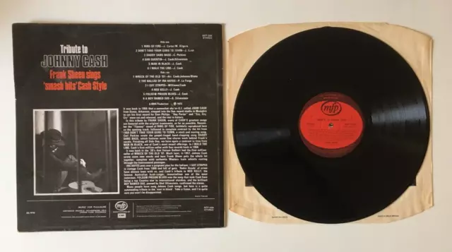 FRANK SHEEN Tribute To Johnny Cash - VINYL LP 1972 - MFP 5264 Stereo 2