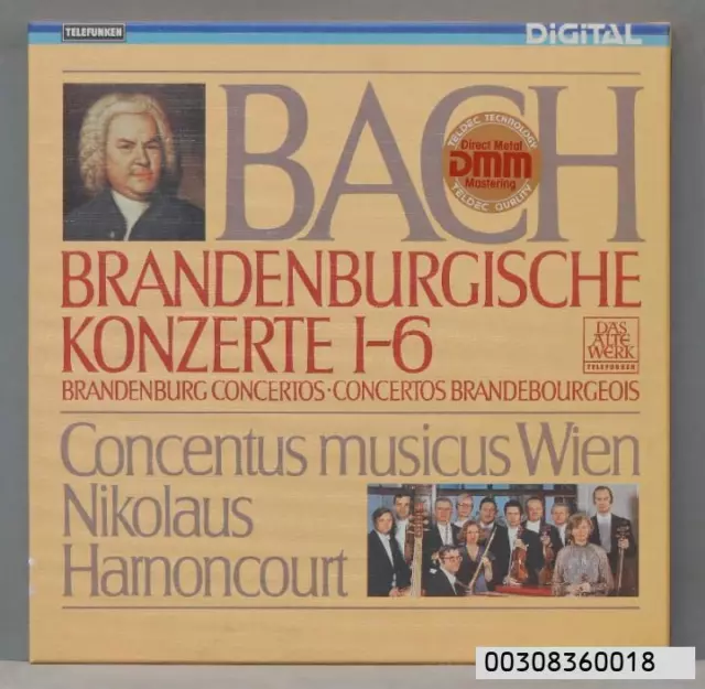 CAJA LP. Bach. Concentus Musicus Wien, Nikolaus Harnoncourt. Bran
