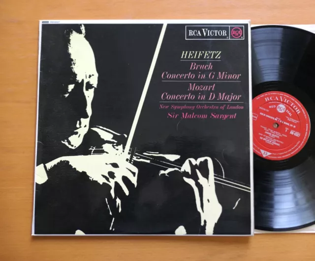 RB-6527 ED1 Heifetz Bruch Mozart Violin Concertos Sargent EXCELLENT RCA Mono LP
