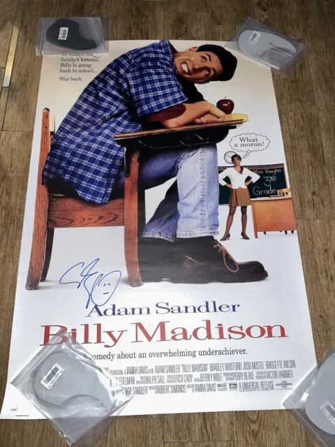 Adam Sandler Signed Billy Madison  Full Size 27X40 Movie Poster Jsa