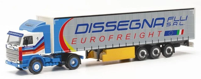 Camion SCANIA 142 4x2 Avec Semi-remorque 3 Essieux – HERPA échelle 1/87 – Neuf