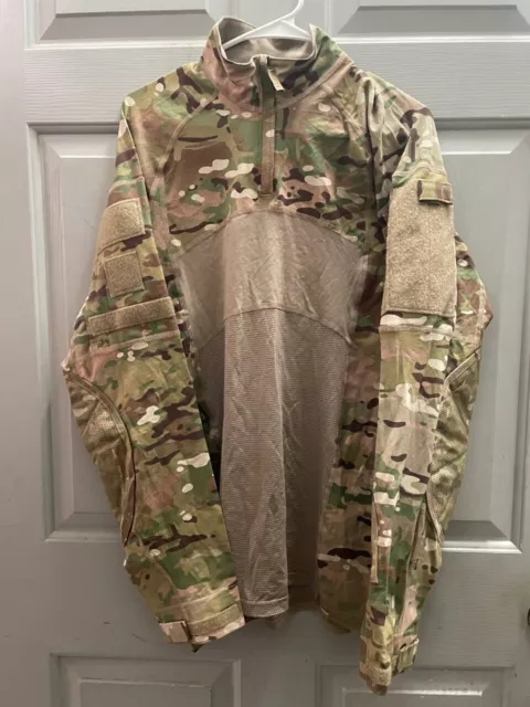 Nwt Army Issue Ocp Multicam Combat Shirt *Medium* Flame Resistant 1/4 Zip