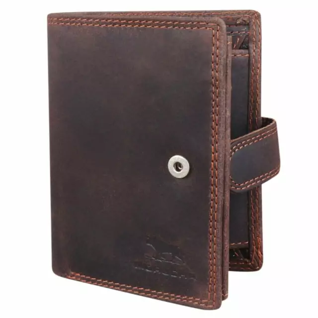 MORUCHA Mens Card Security RFID Blocking Trifold Leather Wallet