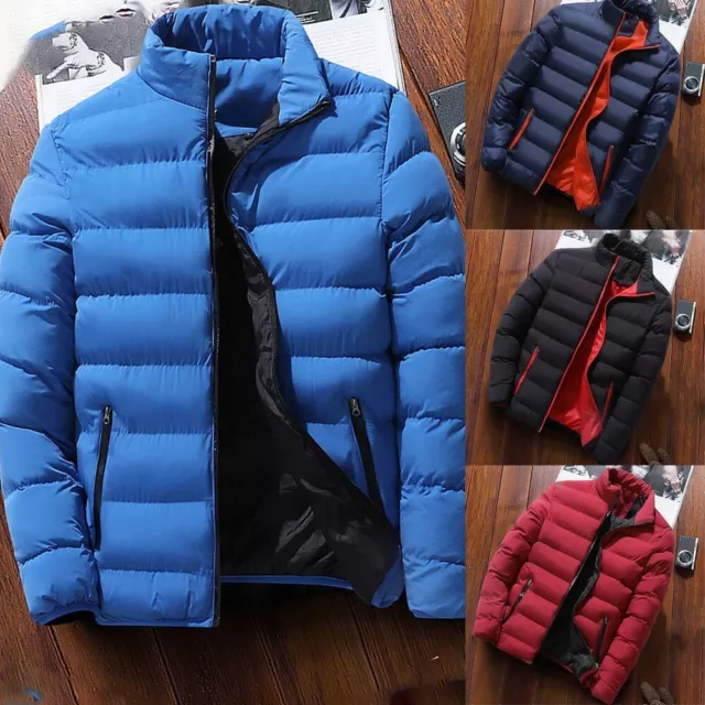 Mens Duck-Down Jacket Winter Ultralight Coat Hooded Puffer Jacket Bubble Coat