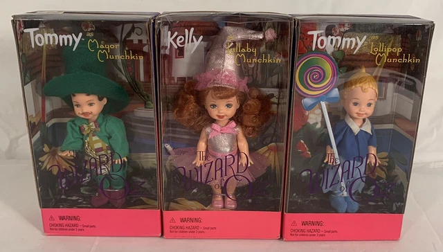 1999 Mattel 25817 25818 25819 BARBIE The WIZARD of OZ Munchkins! Mayor Lollipop+