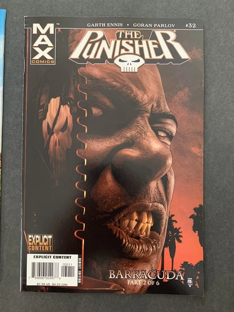 The Punisher Max #31 & #32 (2006) 1st Barracuda & 1st Cover Garth Ennis VF+ 4