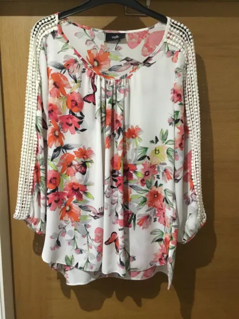 WALLIS Preciosa Floral Top de Verano Mediana (14/16) - Encantador Estado