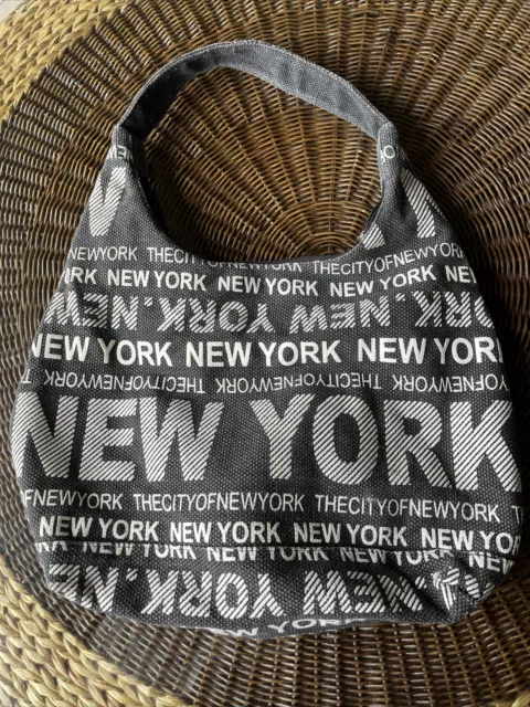 Robin Ruth New York Purse Hobo Bag Large Zip Shoulder Bag Black White Gray