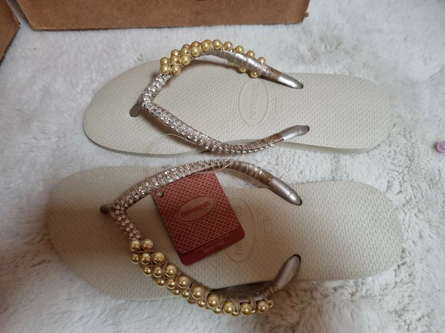 SANDALI INFRADITO HAVAIANAS Ciabatta 39 40 Decorate A Mano Con
